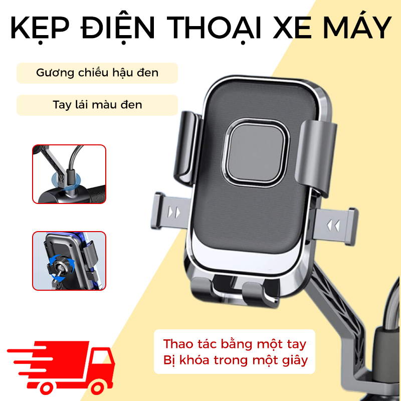 Giá đỡ điện thoại chống sốc cho xe máy thiết yếu khi đi du lịch, an toàn và chắc chắn, dễ dàng lắp đặt và mang theo