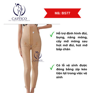 Quần định hình bụng, lưng, đùi có móc khóa kéo hai bên DÀI