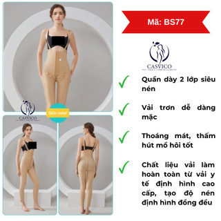 Quần định hình bụng, lưng, đùi có móc khóa kéo hai bên DÀI
