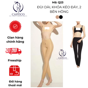 Quần định hình đùi, bắp chân sau hút mỡ, tập gym có lỗ vệ sinh dây khoá kéo tiện lợI Q23