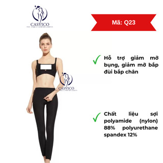 Quần định hình đùi, bắp chân sau hút mỡ, tập gym có lỗ vệ sinh dây khoá kéo tiện lợI Q23