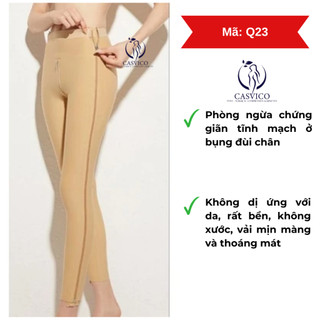 Quần định hình đùi, bắp chân sau hút mỡ, tập gym có lỗ vệ sinh dây khoá kéo tiện lợI Q23