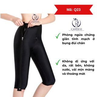 Quần định hình đùi, bắp chân sau hút mỡ, tập gym có lỗ vệ sinh dây khoá kéo tiện lợI Q23