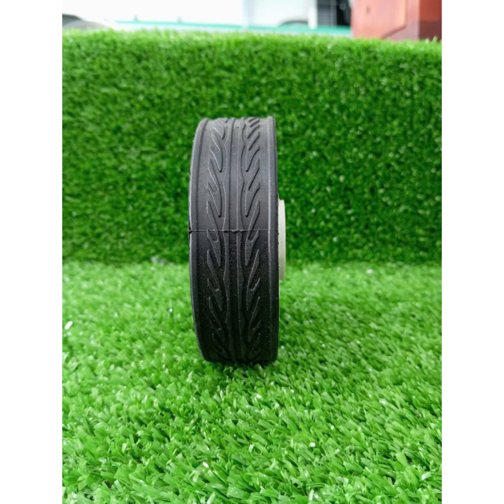 Bánh xe thân cổng xếp nhỏ trục 12mm, bánh xe cao su PA đặc độ bền cao