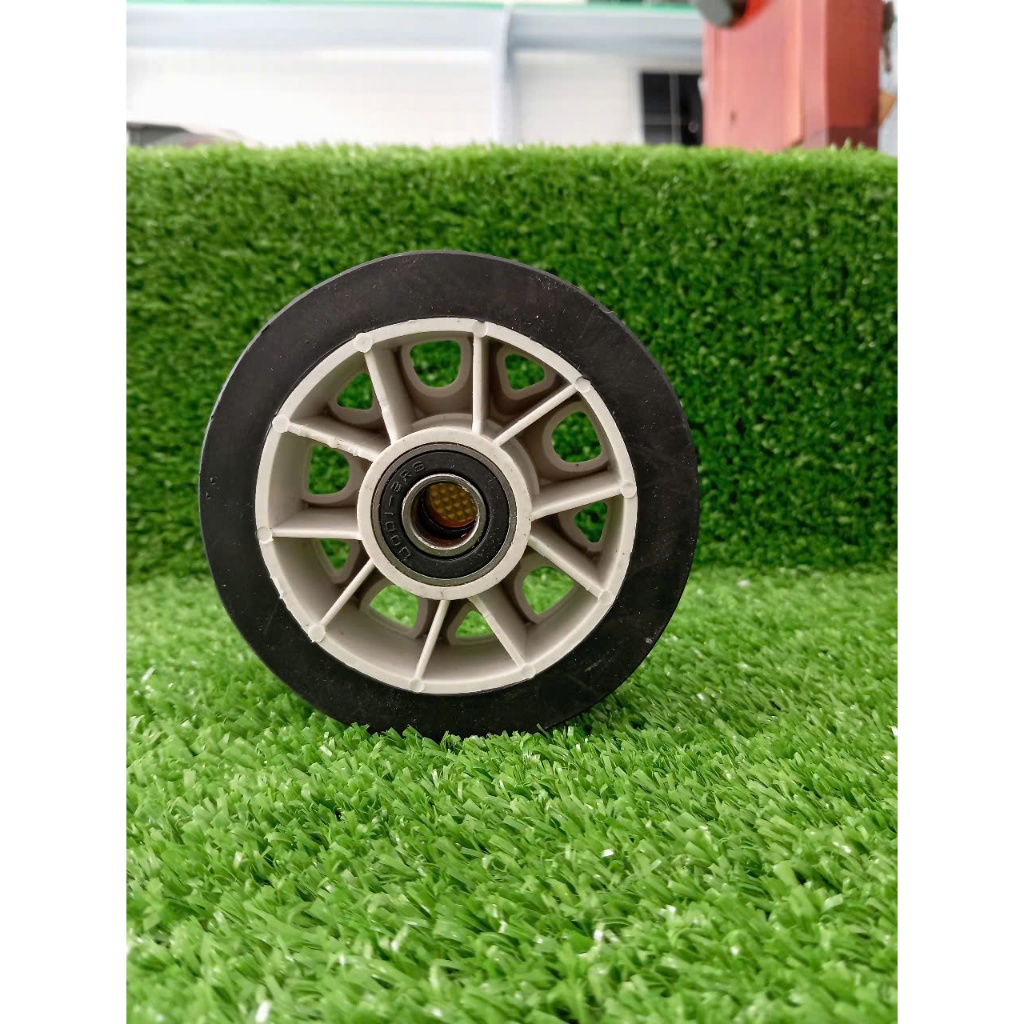 Bánh xe thân cổng xếp nhỏ trục 12mm, bánh xe cao su PA đặc độ bền cao