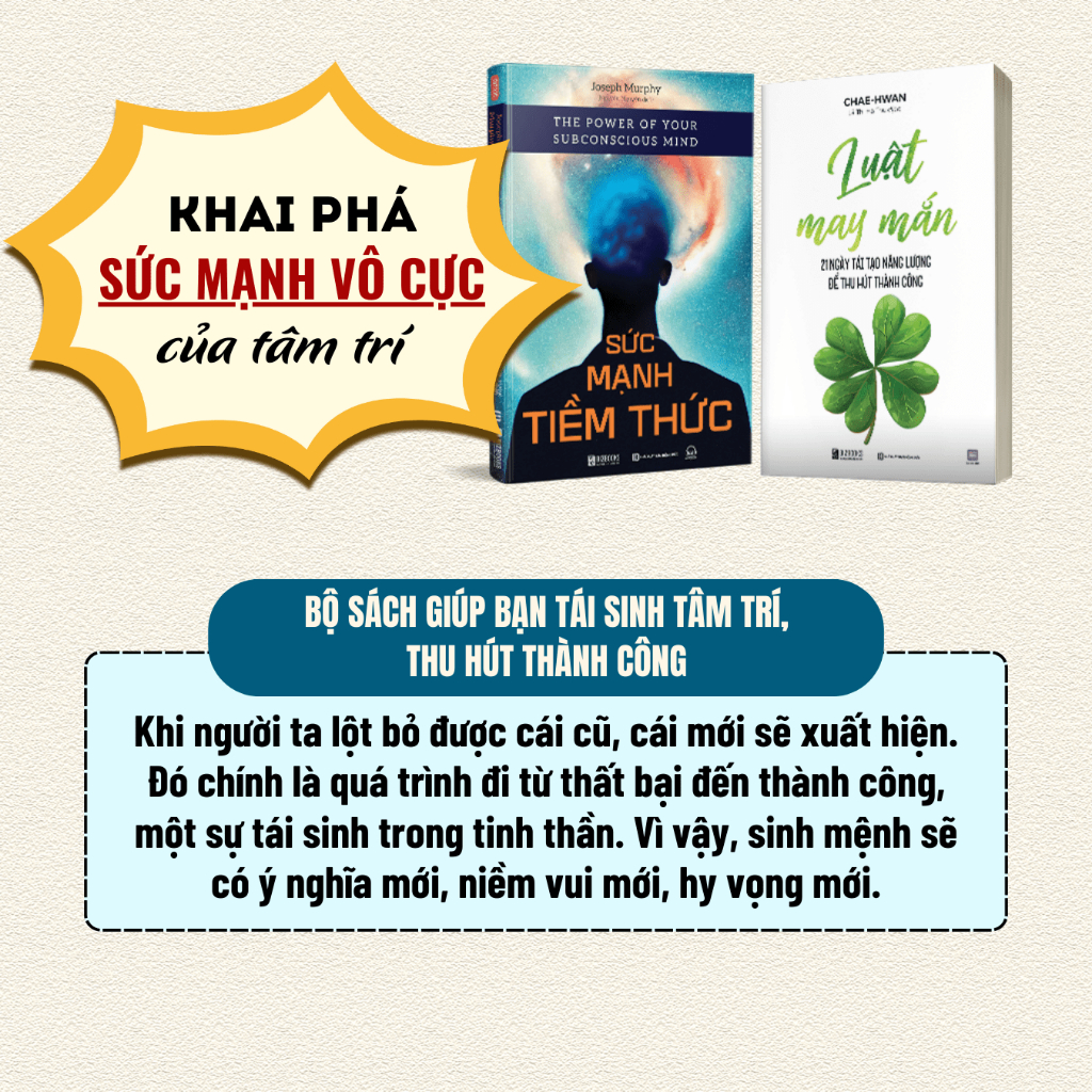 Bộ Sách Sức Mạnh Tiềm Thức Và  Luật May Mắn - Bizbooks