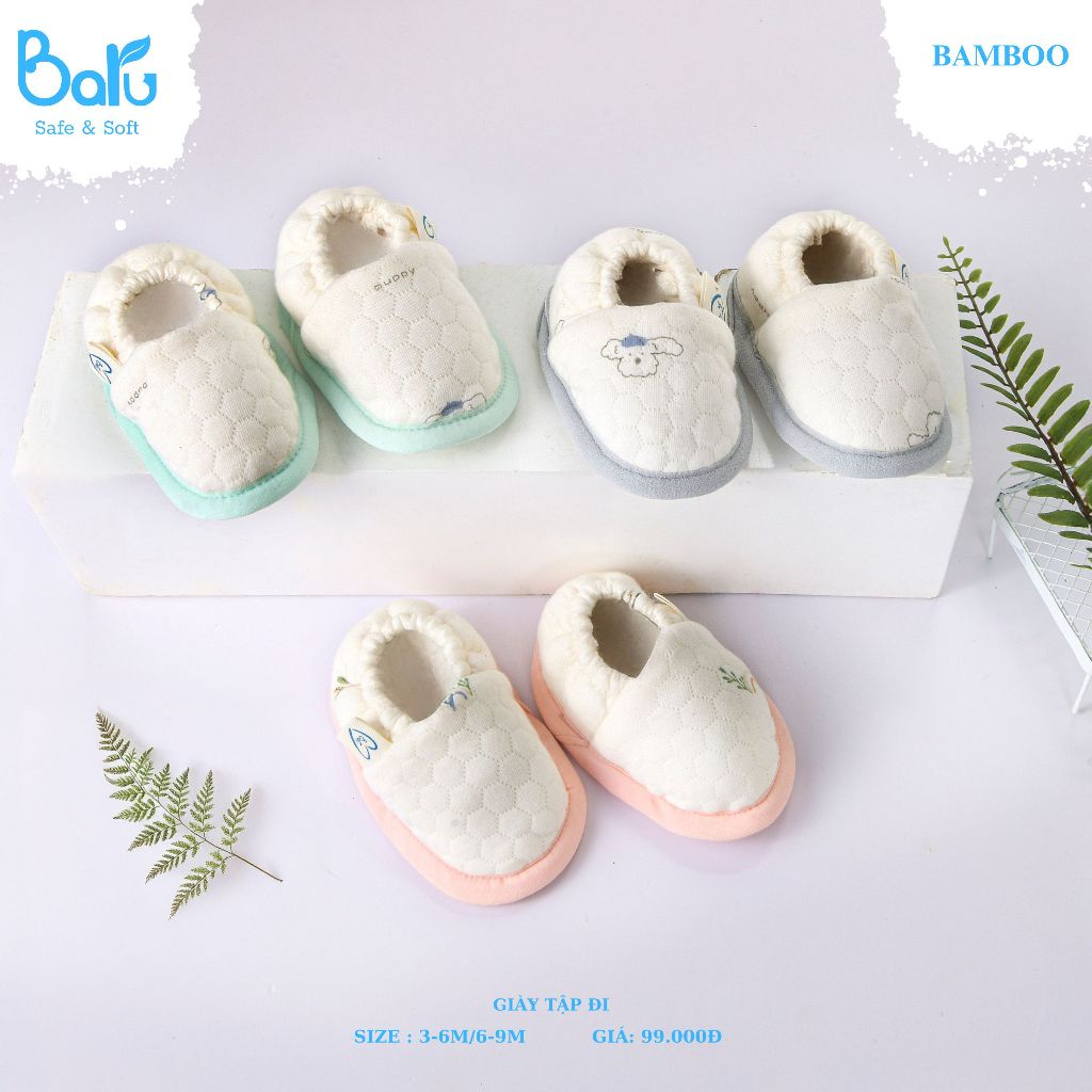 GIày tập đi chất liệu chần bông dày , mềm cho bé