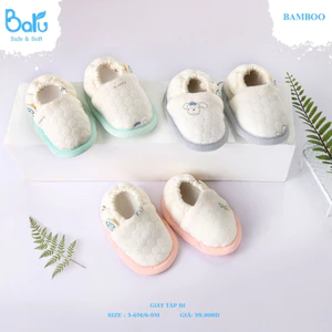 GIày tập đi chất liệu chần bông dày , mềm cho bé