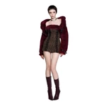 LSOUL Áo Khoác Croptop Lông Đỏ Dày Dặn Đính Dây Da Cá Tính Zizi Jacket K24120251-1 — ảnh 4