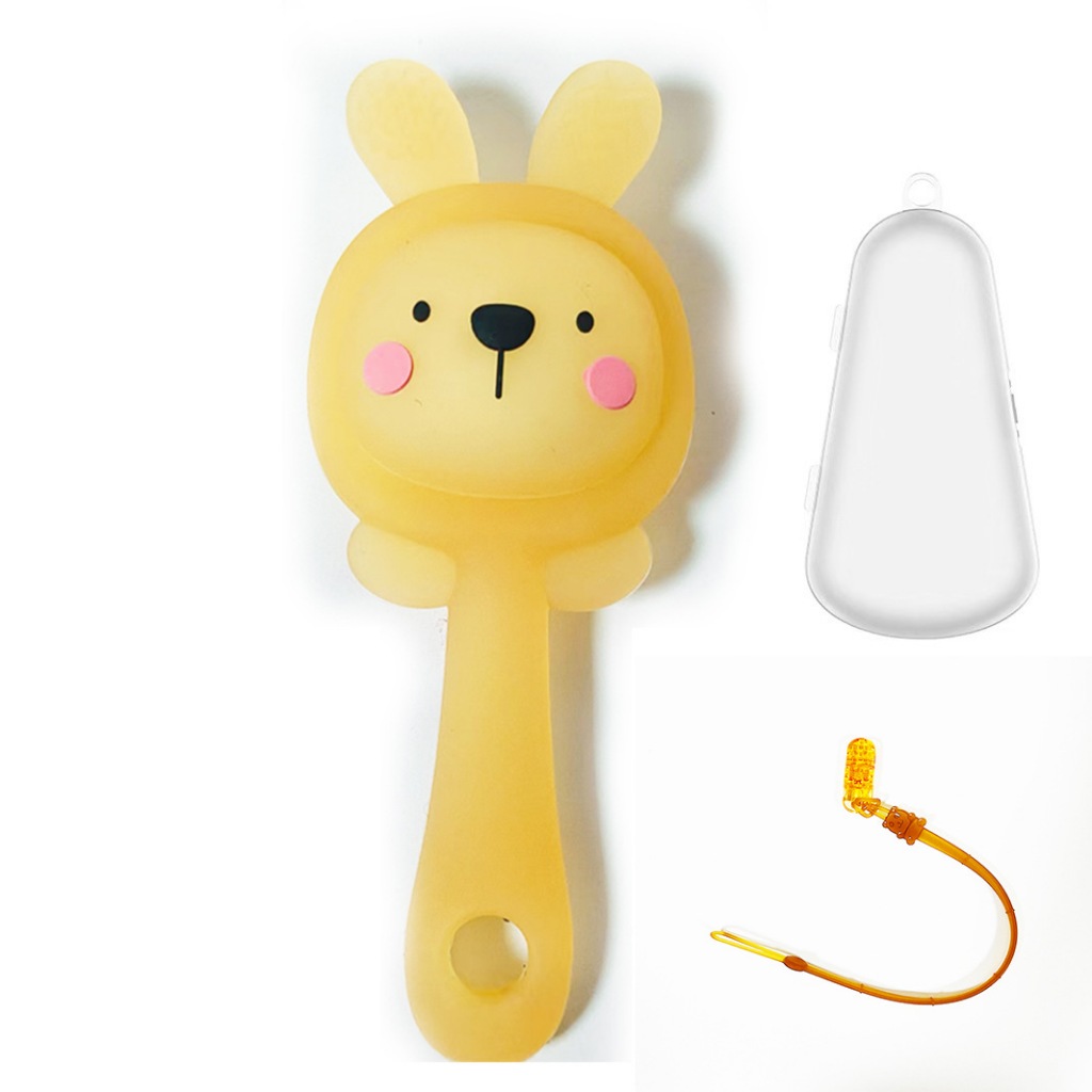 Ảnh Đồ Chơi Lục Lạc KidAndMom Xúc Xắc Gặm Nướu Cầm Tay Silicone Phát triển Nghe Nhìn 4