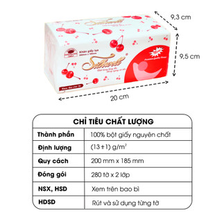 Combo Sốc Giấy ăn Silkwell rút lụa 280 tờ Hàng chính hãng, khăn giấy 2 lớp siêu dai, siêu mềm mịn