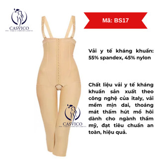 Quần định hình bụng đùi 2 lớp vải có lỗ vệ sinh BS017