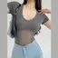 Áo bodysuit nữ Sicily áo liền quần tay ngắn cổ tim BODYSUIT12
