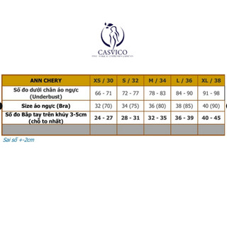Áo định hình tay lưng nách Ann cherry