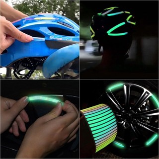 Bộ 22 Miếng Dán Phản Quang 7 Màu Trang Trí Vành Bánh Xe Ô Tô, Xe Máy