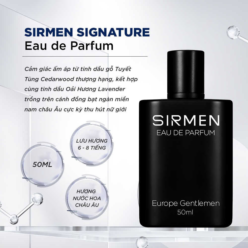 Ảnh Nước hoa nam SIRMEN Signature Eau de Parfum Châu Âu Europe Gentlemen cao cấp thơm tự nhiên sang trọng 2