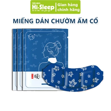 Miếng dán sưởi ấm cổ Hi-Sleep chườm nóng thảo dược làm ấm cổ lưu thông máu giảm đau mỏi cổ