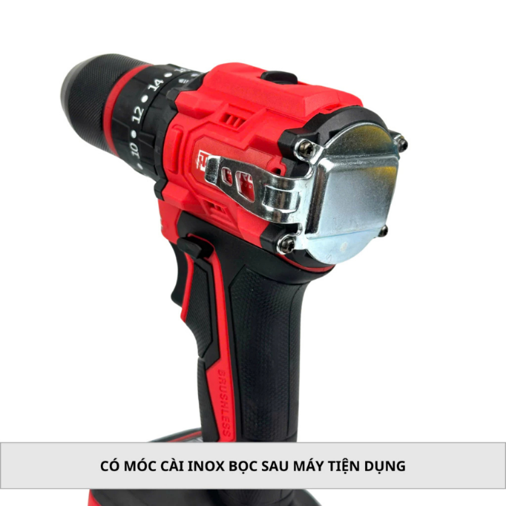 Máy Khoan Pin THPRO TH7713 3 Chức Năng Đầu 13mm Autolock Động Cơ Không Chổi Than Chân Pin Phổ Thông