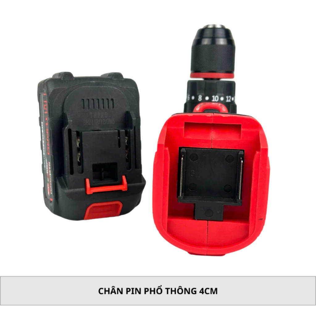 Máy Khoan Pin THPRO TH7713 3 Chức Năng Đầu 13mm Autolock Động Cơ Không Chổi Than Chân Pin Phổ Thông