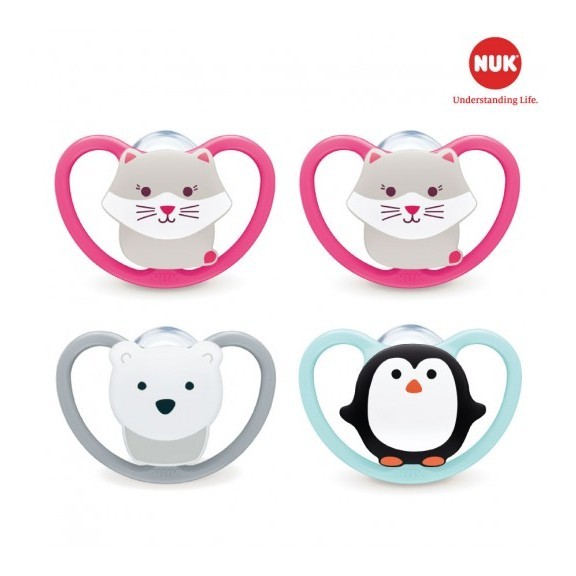 Ảnh Bộ 2 ti giả Silicone Nuk Space S1/S2/S3 4