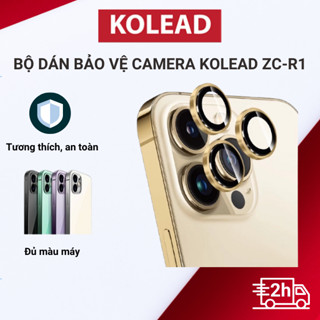 [ IPHONE 17 ] Bộ dán bảo vệ Camera viền kim loại màu sắc KOLEAD ZC-R1 cho Iphone 16 15 14 13 12 11 Pro Promax