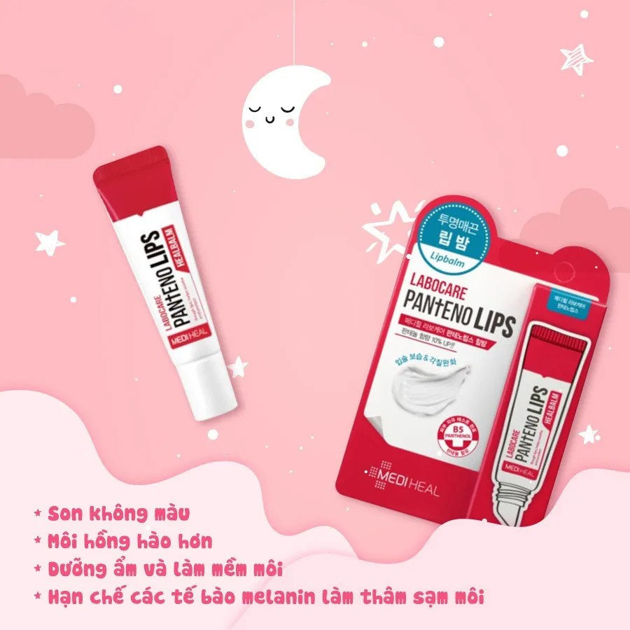 Ảnh Son Dưỡng chuyên dùng cho môi khô nứt nẻ, thâm, bợt màu, nhợt nhạt Mediheal Labocare Panteno Lips 10ml 2