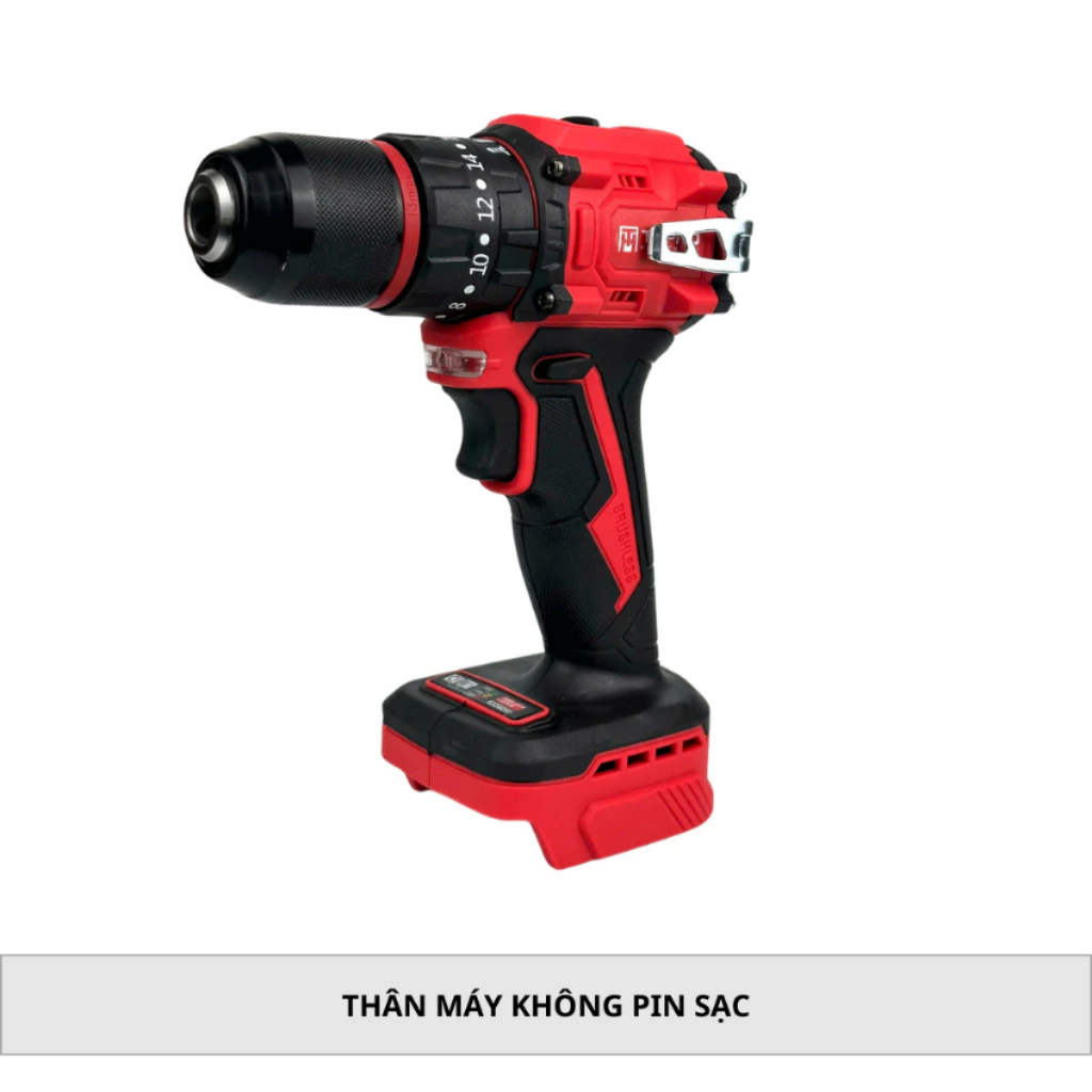 Thân Máy Khoan Pin THPRO TH7713 3 Chức Năng Đầu 13mm Autolock Động Cơ Không Chổi Than Chân Pin Phổ Thông