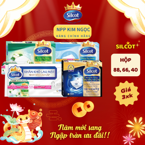 Bông tẩy trang Silcot Premium 66 miếng/hộp | Shopee Việt Nam