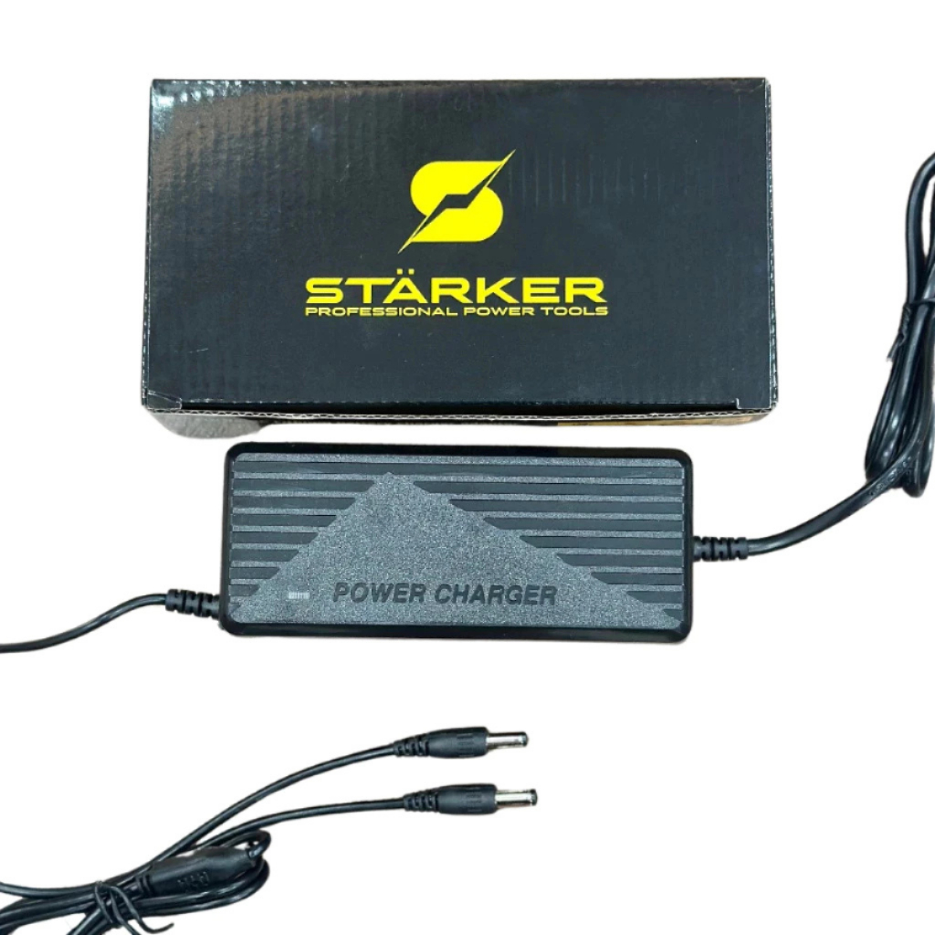 Sạc Nhanh Adapter 3A Starker - Sạc 2 Pin Cùng Lúc Cho Pin Máy Khoan, Máy Bulong Pin Mạch Có Quạt Tản Nhiệt