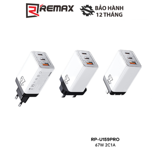Cốc Sạc Nhanh Remax RP-U159 Pro 2C+A QC3.0+PD 67W | Shopee Việt Nam