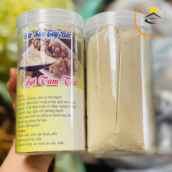 Bột củ tam thất bắc nam dược Hà Giang nguyên chất xay từ củ tam thất hoang, sấy khô làm viên tam thất mật ong