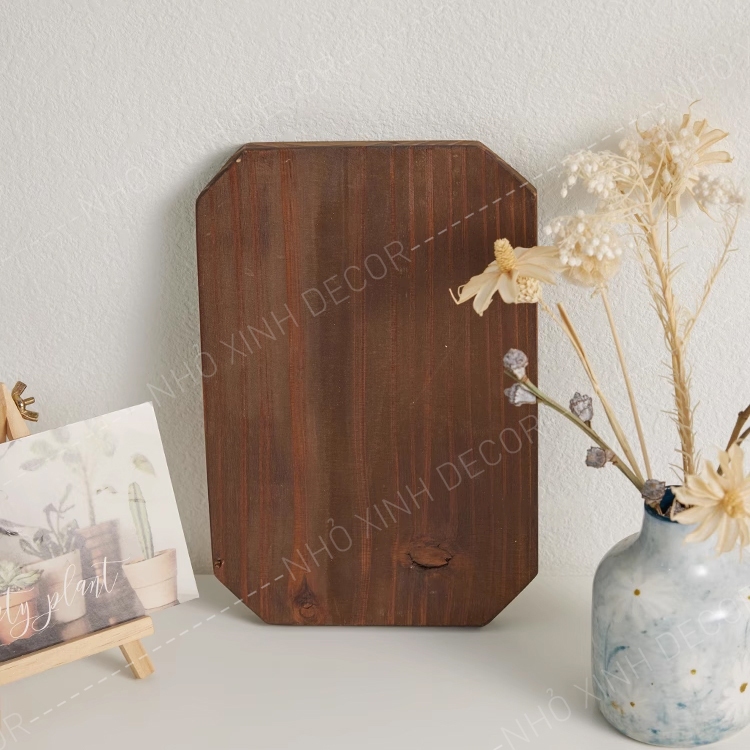 Thớt gỗ decor, dùng cho trang trí chụp ảnh đồ ăn thức uống (hạn chế dung trong thái chặt), kệ ly cafe