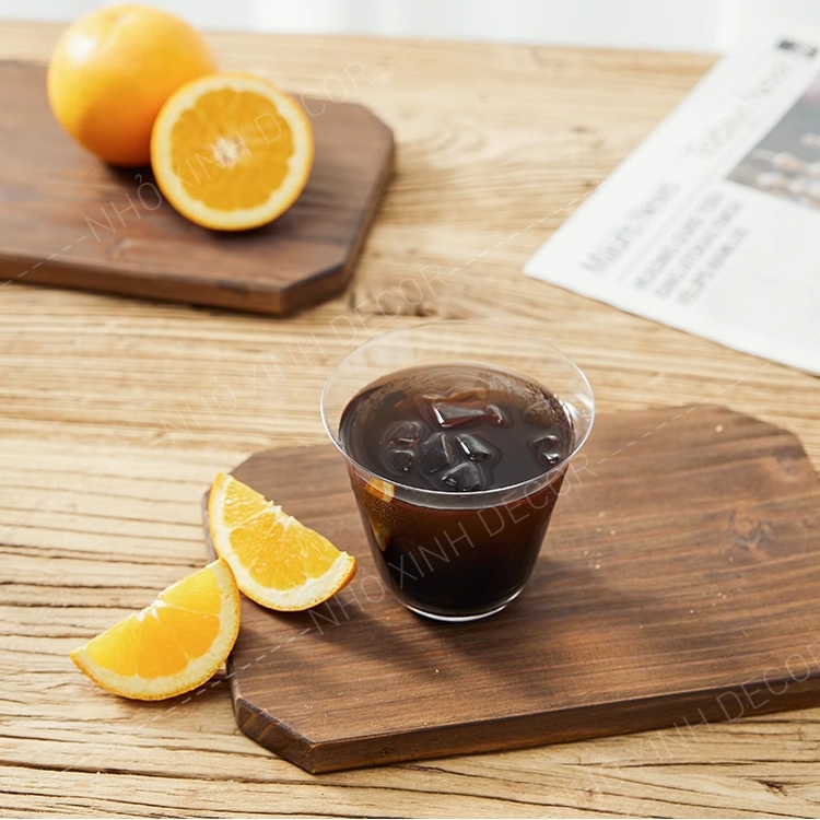 Thớt gỗ decor, dùng cho trang trí chụp ảnh đồ ăn thức uống (hạn chế dung trong thái chặt), kệ ly cafe