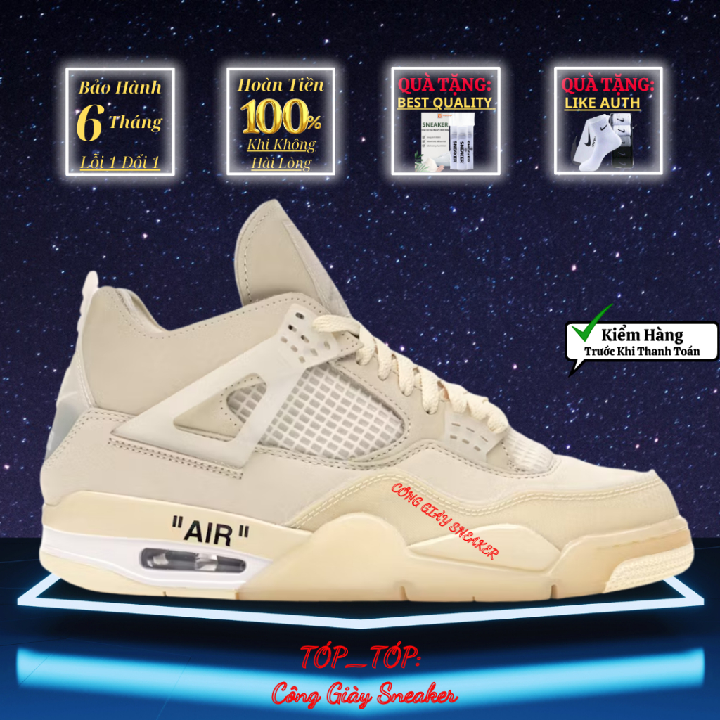 Giày sneaker JD4 màu vàng kem phong cách vintage đế khí cao 4-5cm full ...