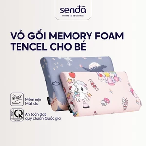 Vỏ gối cao su non cho bé lụa Tencel Sen Đá Home Bedding họa tiết cao cấp
