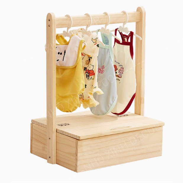 Khay gỗ có nắp và tay xách dùng đụng phụ kiện, để đồ đa năng, hộp gỗ để đồ handmade