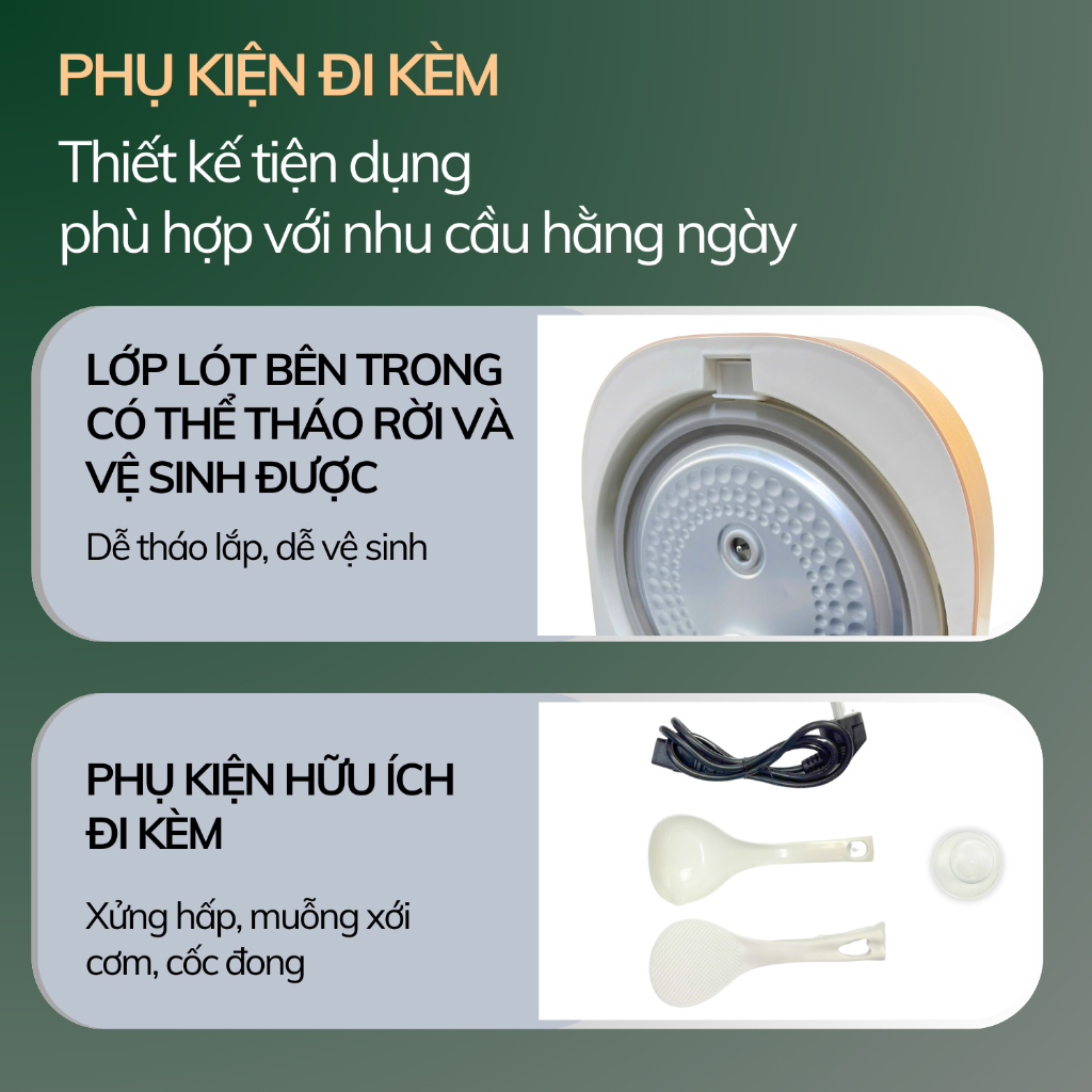 Ảnh Nồi cơm điện cao tần 16 chế độ nấu 1.8L Daewoo công suất 1200w DWRC-G411IH 3