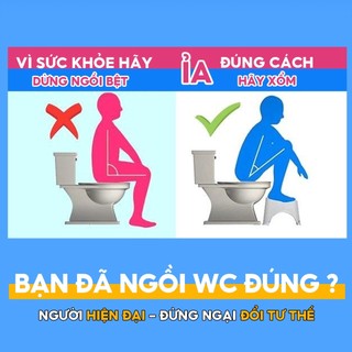 Ghế kê chân toilet Euko Squatpro hộ trợ đi vệ sinh đúng cách, chống táo bón hiệu quả có đế chống trượt