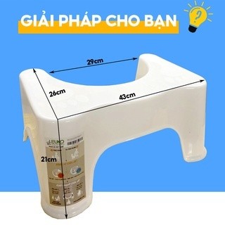 Ghế kê chân toilet Euko Squatpro hộ trợ đi vệ sinh đúng cách, chống táo bón hiệu quả có đế chống trượt