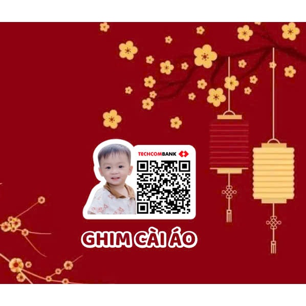 Kẹp tóc in mã Qr lì xì Tết - Quà tặng Sango