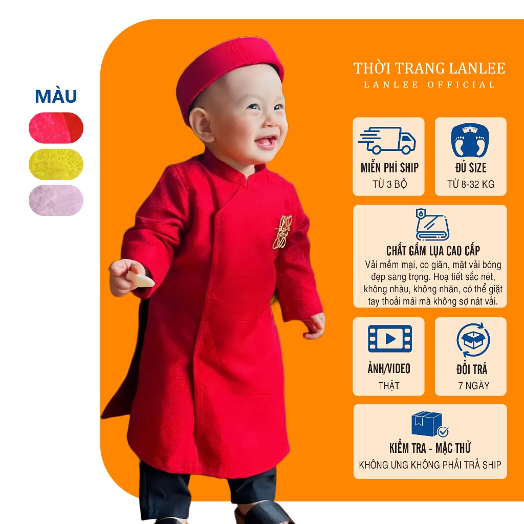 Áo Dài Trắng Cho Bé Gái 𝗟𝗮𝗻𝗹𝗲𝗲 𝗙𝗮𝘀𝗵𝗶𝗼𝗻 Mã TET
