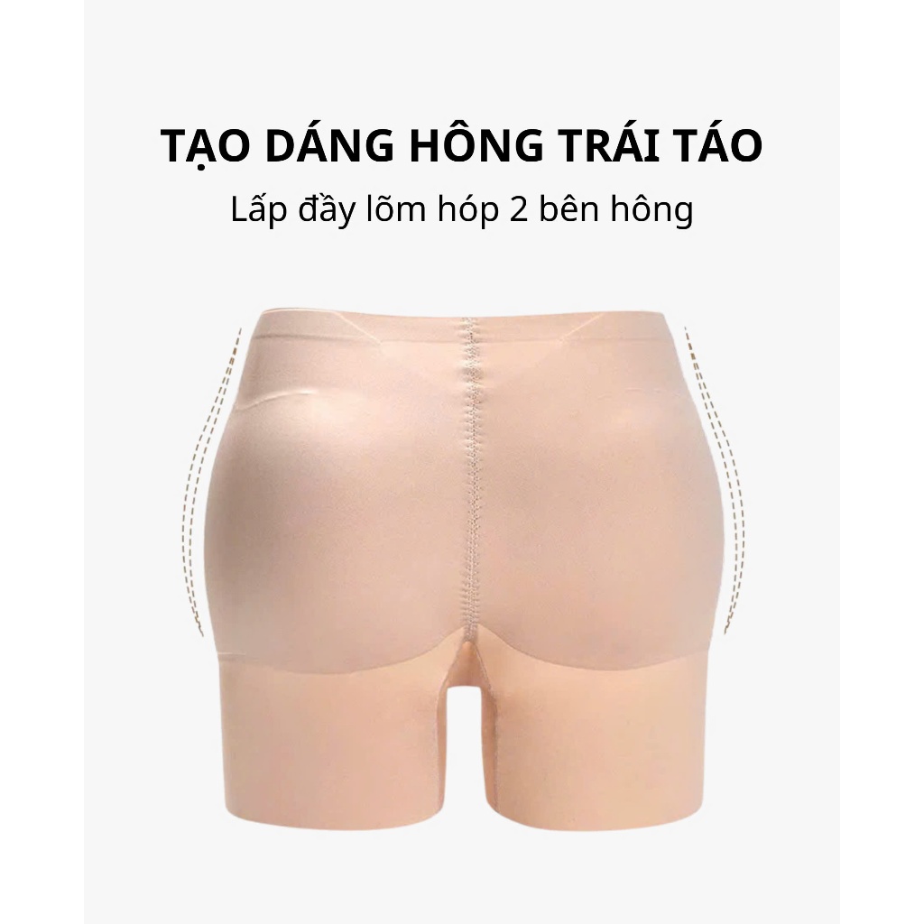 Quần Độn Hông Và Mông 2in1 Cao Cấp Nâng Đẩy Tạo Form Vòng 3 Căng Tròn Sexy Chống Cuộn Gập Không Lộ Miếng Mút 1212