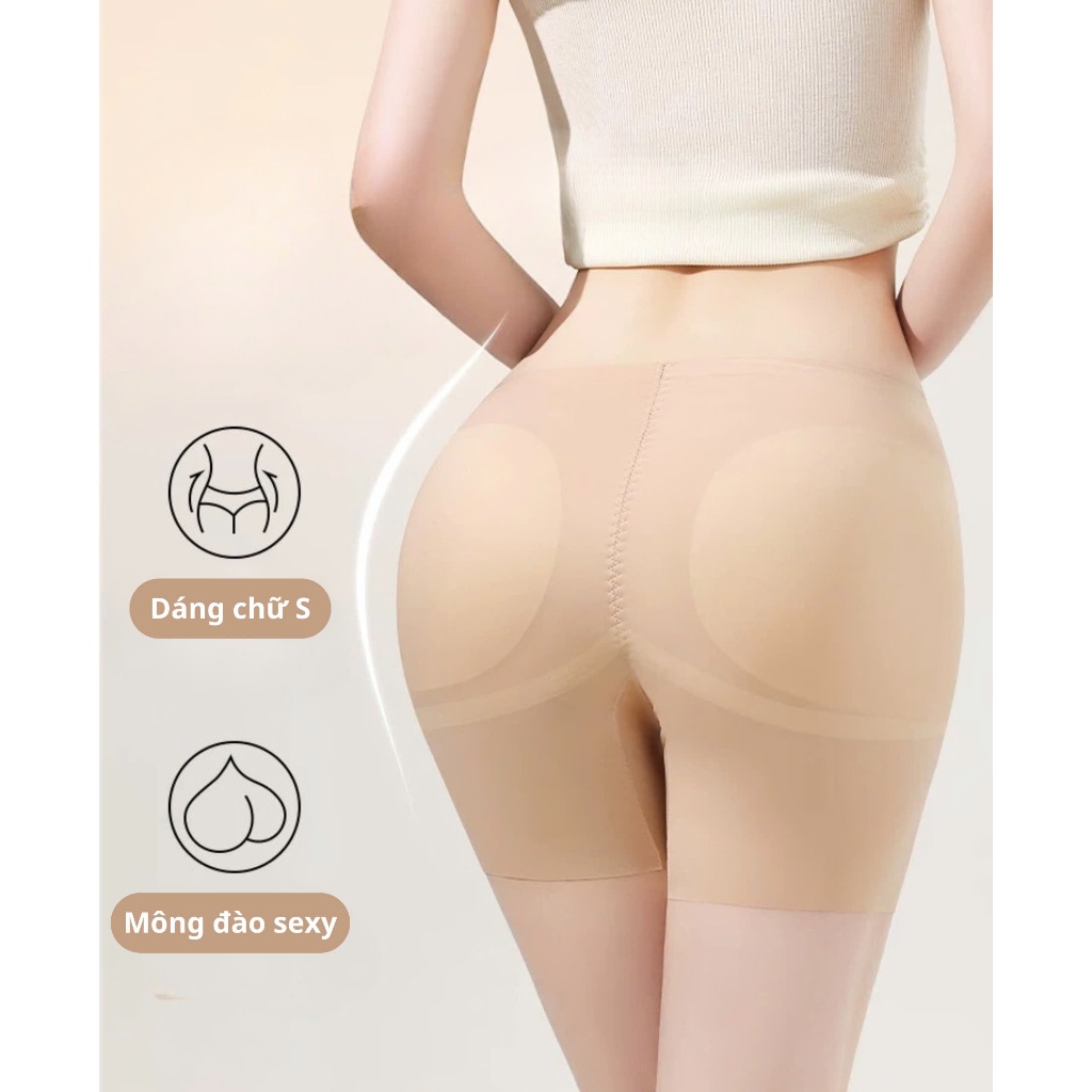 Quần Độn Hông Và Mông 2in1 Cao Cấp Nâng Đẩy Tạo Form Vòng 3 Căng Tròn Sexy Chống Cuộn Gập Không Lộ Miếng Mút 1212