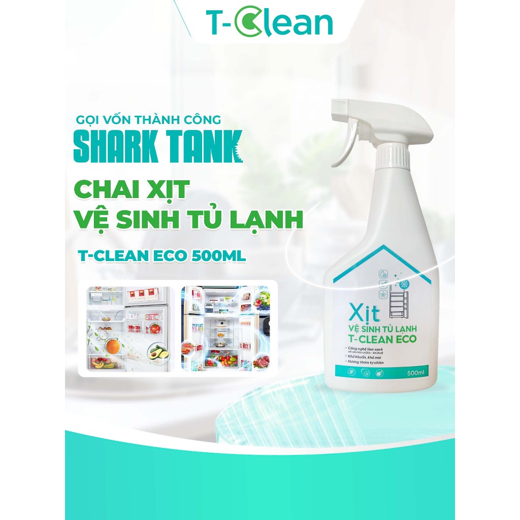 T-Clean xịt vệ sinh bàn ăn & tủ lạnh làm sạch khử mùi, diệt 99.9% vi ...