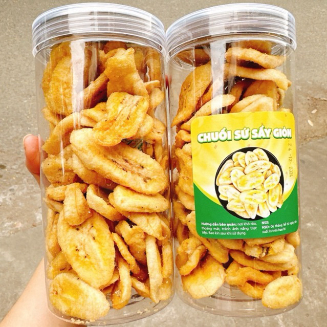 Chuối Sứ Sấy Giòn loại 1 ngon - Hộp 300GR