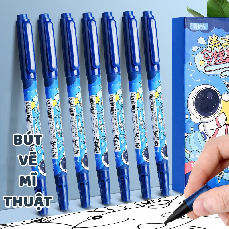 Bút Nét Vẽ Mỹ Thuật Màu Đen Chuyên Nghiệp, Dụng Cụ Ký Họa Bằng Bút Nét Đen Cao Cấp