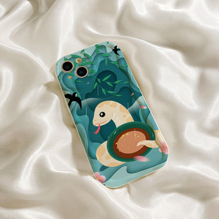 Ốp lưng iphone cạnh sóng nổi Rắn dễ thương dành cho ip 6/7/8/plus/x/xr/xs/11/12/13/14/15/16/pro max sk2108