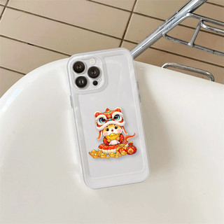 Ốp lưng iphone trong suốt siêu dày cạnh vuông Tết rắn cầm vàng 6/7/8/plus/x/xr/xs/11/12/13/14/15/16/pro max - sd2030