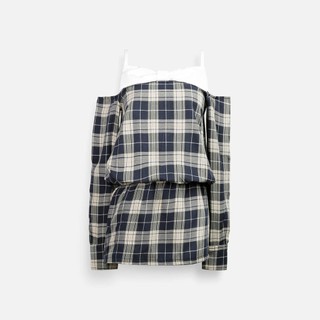 Đầm Nữ Ngắn The Checked Bowtie, Chất Vải Kaki Dệt Sọc Thoải Mái, WDN110 SOME HOW STORE
