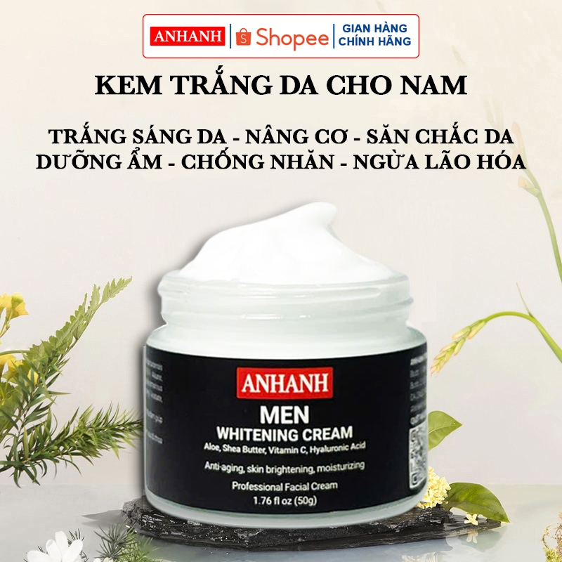 Kem dưỡng trắng da mặt cho nam, kem dưỡng ẩm, giảm mụn ANHANH - kem dưỡng da nam, chống lão hóa, mờ thâm sạm nám